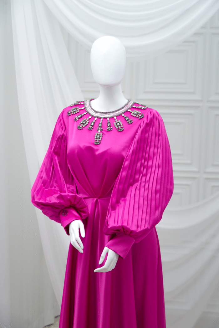 Fancy Silk Satin Gown - Image 1