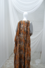 Satin Dress With Abaya - Image 4