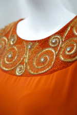 Orange Chiffon Dress - Image 2