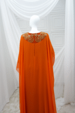Orange Chiffon Dress - Image 3