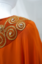 Orange Chiffon Dress - Image 4