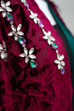 Vinous Velvet Abaya - Image 2
