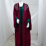Vinous Velvet Abaya