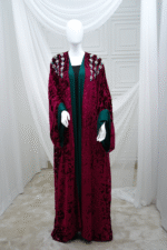 Vinous Velvet Abaya