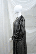 Silver Dress Or Jumpsuit With Abaya - Image 3