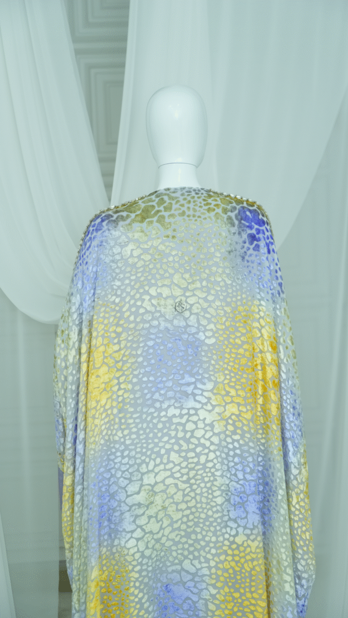 Purple velvet abaya - Image 3