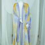 Purple velvet abaya