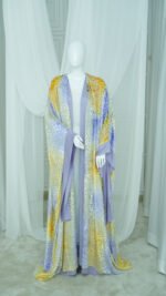 Purple velvet abaya