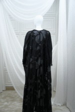Black Crape Abaya - Image 3