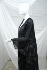 Black Crape Abaya - Image 4