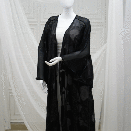 Black Crape Abaya