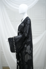 Black Chiffon Abaya. - Image 3