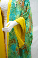 Green Silky Velvet Abaya - Image 3