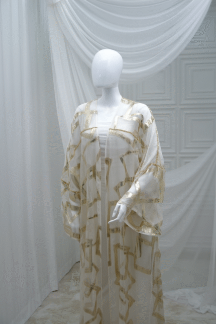 Chiffon Abaya Hand-Embellished with Luxurious Stones