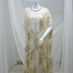 White And Gold Abaya