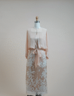 Dress made of contemporary French lace