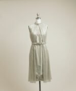 Dress made of soft silk taffeta with shiny chiffon