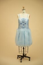 Two-piece set with a satin and organza dress - Image 2