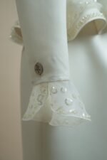 Two-piece set with a jacket made of luxurious Korean satin and organza - Image 2