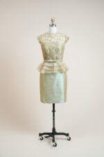 Dress made of soft silk taffeta with French lace - Image 4