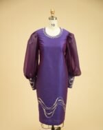 Dress made of silk taffeta with organza