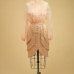 Two-piece set with a jacquard skirt