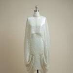 Dress made of luxurious Korean satin with shiny chiffon