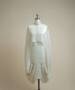 Dress made of luxurious Korean satin with shiny chiffon